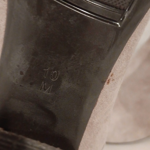 Vaneli Boots Womens 10 Gray Suede Leather Judy Ankle Booties - Picture 5 of 6